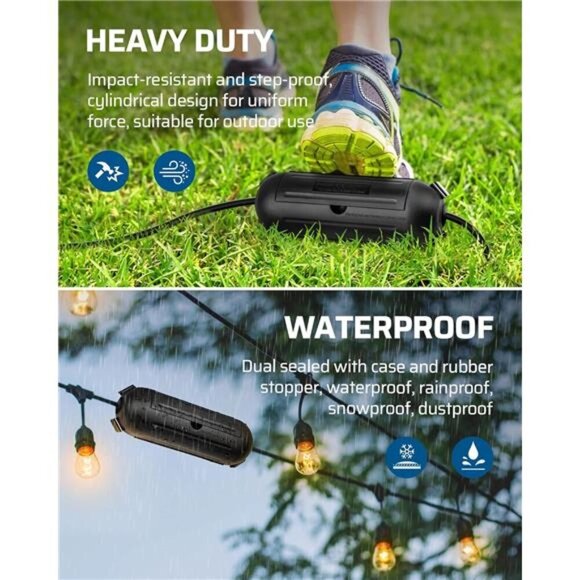 [4 Pack] Extension Cord Safety Cover,Weatherproof Electrical Connection Box - Picture 4 of 7